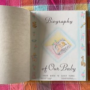 Sanitoy Inc. Vintage 1982 Baby Memory Keepsake Hardcover Book Birth to Age 7